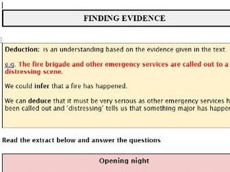 Lower Ks3 Finding Evidence in text