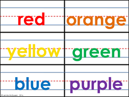 Sentence Strip Color Word Cards (With BONUS Color Flashcards!)