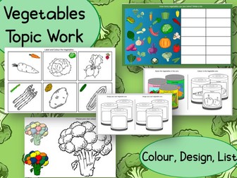 Vegetables Topic Work EYFS and KS1