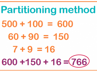 Addition and Subtraction using Partitioning Differentiated