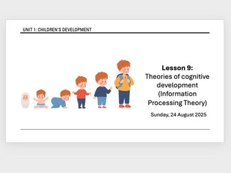 AAQ Early Childhood Development Unit 1 - Information Processing Theory Theories of Cog Dev C3.4