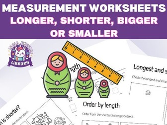 Fun Animal Measurement Worksheets: Explore Size & Length Activities Game