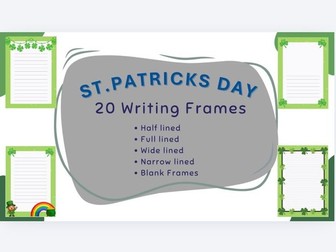 St. Patricks Day Writing Frames
