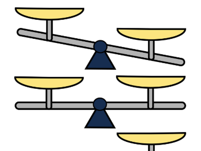 Even Balance Scale and Uneven Balance Scale Clip Art, Mass ...