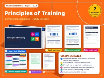AQA GCSE PE 11: Principles of Training – Complete Topic Pack