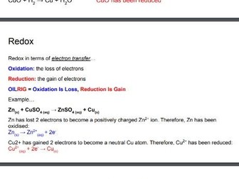CIE IGCSE Coordinated Sciences C7: Chemical reactions