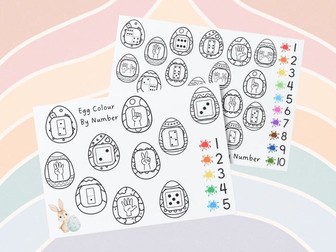 Easter - Colour By Number 1-10