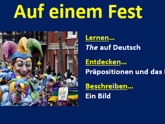 Year 8 German - Auf einem Fest