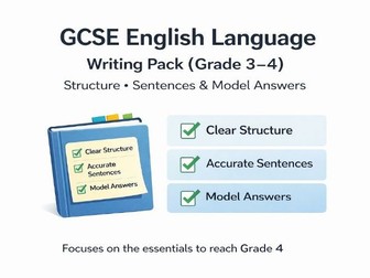 GCSE English Writing Pack (Grade 4 Booster)