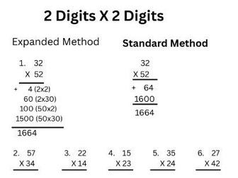 KS2 Multi-Digit Multiplication Workbook | 2 & 3 Digit Practice & Multi-Step Word Problems
