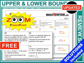 GCSE Revision (Upper and Lower Bounds)