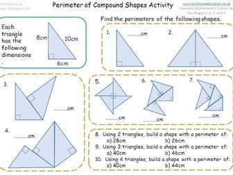 Perimeter of Compound Shapes Activity