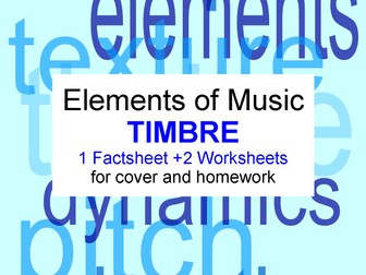 Timbre - 2 worksheets+1 factsheet