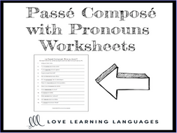 Passé Composé with Pronouns - Être ou Avoir - French grammar quiz or worksheet