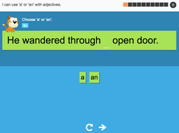 I can use 'a' or 'an' with adjectives - Interactive Activity - Year 3 Spag