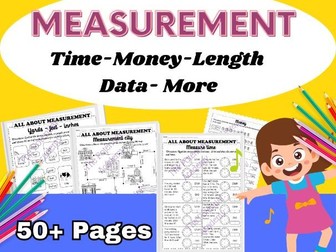Measurement, Length, Height, Time, Money, and Graph, 50+ Pages Math Worksheets