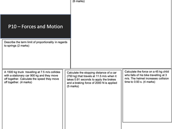 AQA GCSE 9-1 P10 Forces and Motion