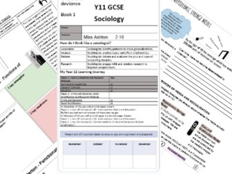 GCSE Crime and Deviance work booklet