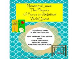 Newton's Laws: The Physics of Force & Motion Webquest (Internet Scavenger Hunt)