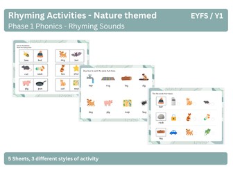 Rhyming Words Fun! Early Years Phonics Activities