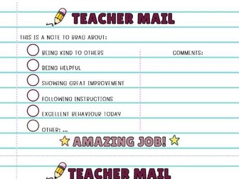 Editable Teacher Mail
