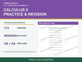 Calculus II Practice Workbook & Revision