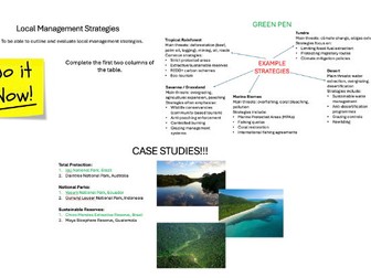 L12 Local Management - Edexcel IA2 Geo Ecosystems