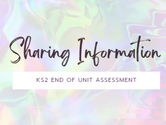 Sharing Information - Teach Computing - Year 5 End of Unit Assessment