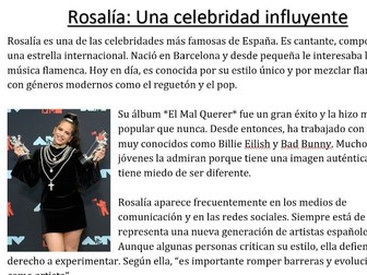 AQA GCSE Spanish for 2026  Topic: Celebrity Culture