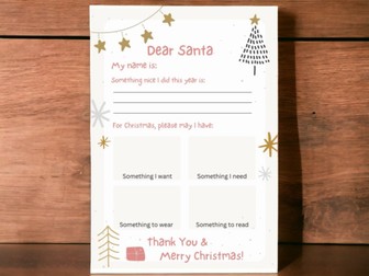 Letter with Drawings to Santa