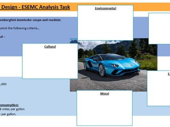 Product Analysis Worksheet - KS4 KS5 Product Design Worksheet