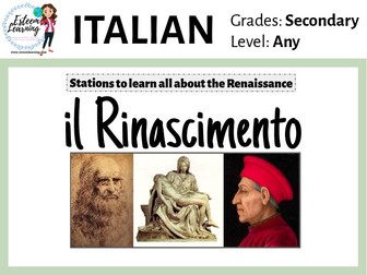 Italian Renaissance (Rinascimento) Stations & Activities