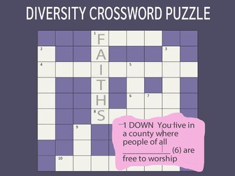 Diversity Crossword Puzzle and Lesson (UK)