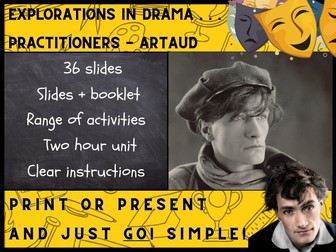 Drama practitioners lesson - Artaud & The Theatre of Cruelty - 2024 (36 slides / lesson)