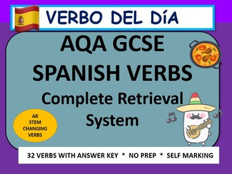 AQA GCSE Spanish Verbo del Día – Stem-Changing AR Verbs | Retrieval Practice Pack