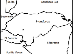 Honduras Printable Handout With Map And Flag