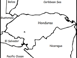 HONDURAS - Printable handouts with map and flag by tspeelman | Teaching ...