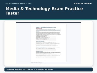 AQA GCSE French 8652 - Media & Technology Exam Practice Taster