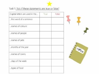 Grammar Holiday/Homework booklet