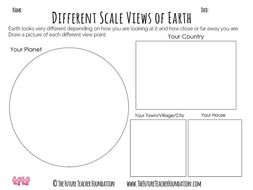 KS2 Our World - KS2 Planet Earth - Different Views and Scales - KS2 Art