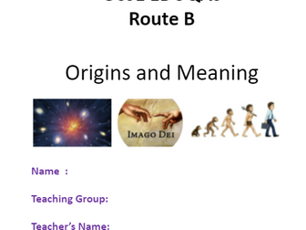 EDUQAS GCSE Route B Religious Studies WORKBOOK – Origins and Meanings component