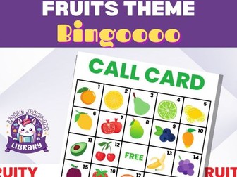 Fruit Printable Bingo Game Cards - Fruity Fun and Educational Activity
