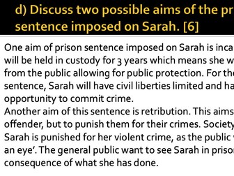 Criminology Unit 4: Model answers for 2019 paper