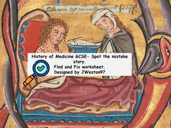 History of Medicine: Spot the Mistakes Revision Story (AQA & other exam boards)