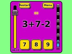 maths rapid mental interactive ks1 browser level game