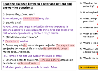 Al medico (Y9 Spanish Viva 3)