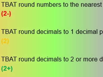 Rounding numbers and decimals