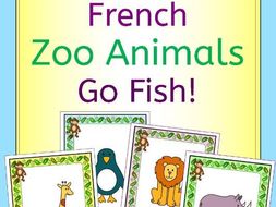 French Au Zoo - Zoo animals Go Fish! Game