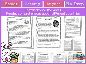 Easter Reading Comprehensions - Easter around the world - customs and traditions