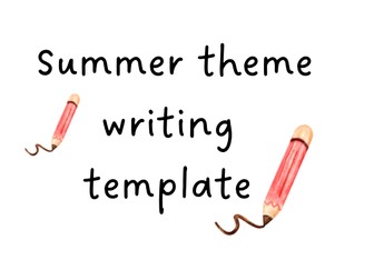 Summer Writing Template